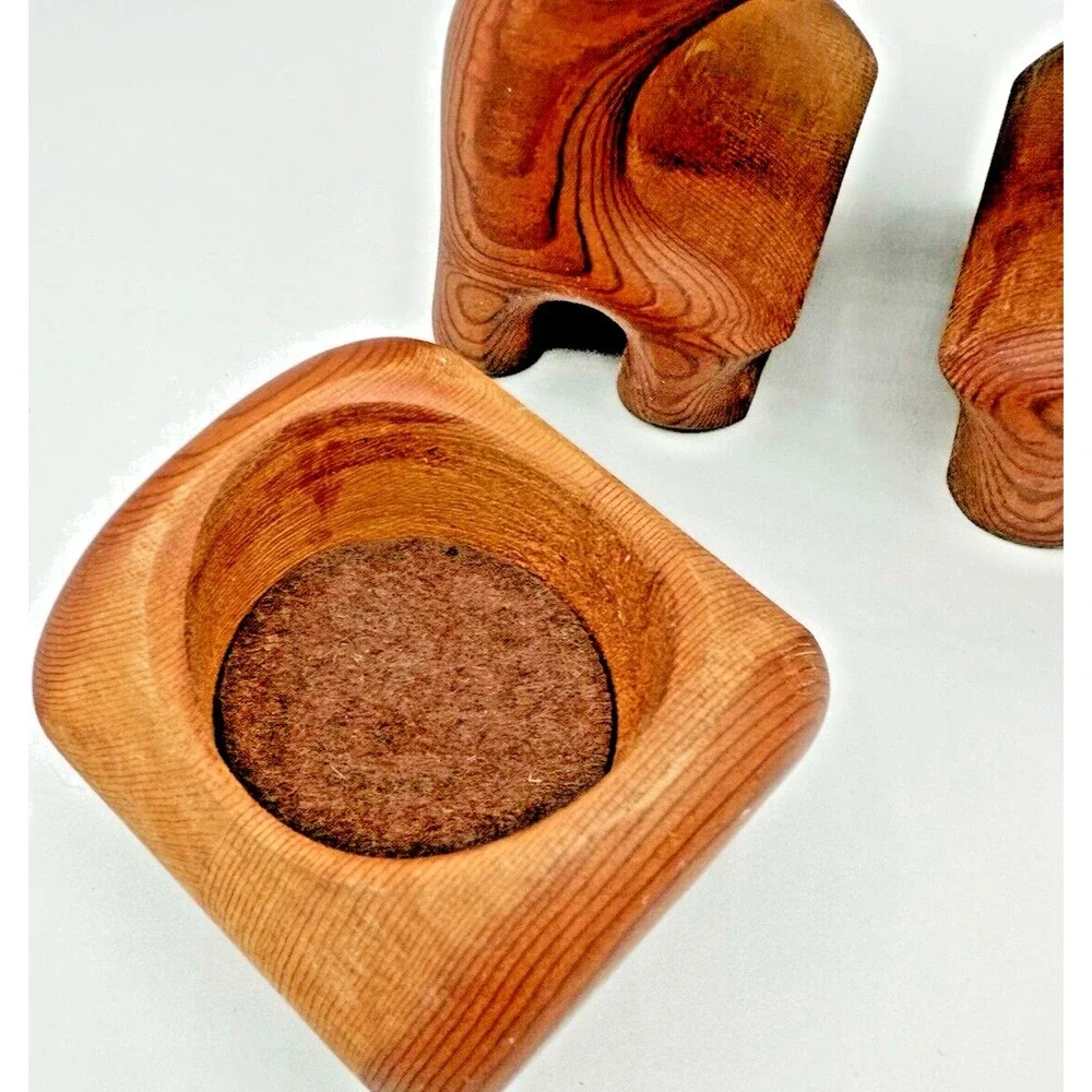 Handcrafted Native Redwood Elephant Hidden Drawer Trinkets Box